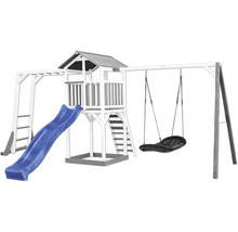 Kinderspielplatz mit Schaukel, Rutsche, Klettergerüst und Spielturm