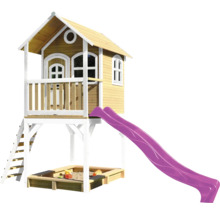 Maisonnette avec toboggan et bac à sable pour le jardin