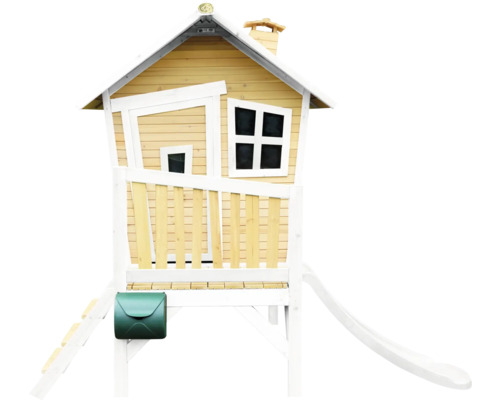 Kinderspielhaus mit Rutsche und Briefkasten