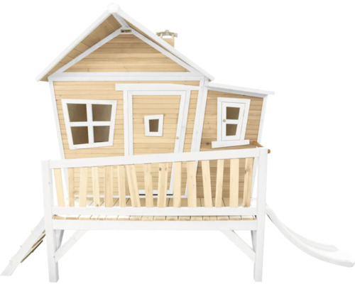 Maisonnette en bois avec toboggan et échelle pour enfants