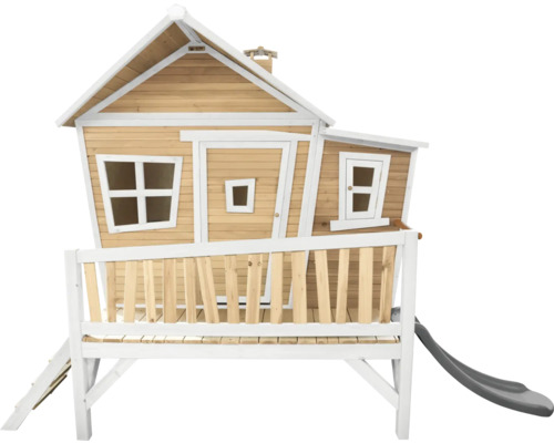 Maisonnette avec toboggan et échelle