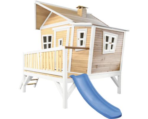 Cabane de jeu en bois avec toboggan pour le jardin