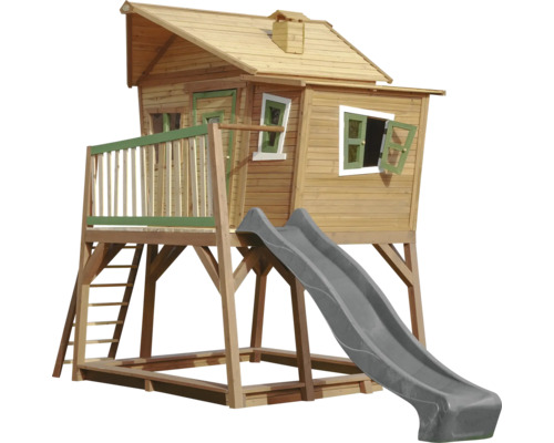 Cabane de jeu avec toboggan et échelle pour le jardin