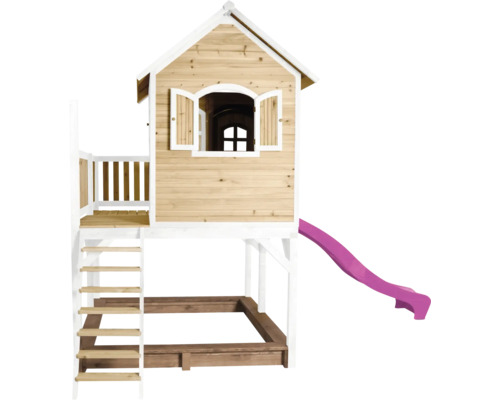 Cabane de jeux avec toboggan et bac à sable pour le jardin