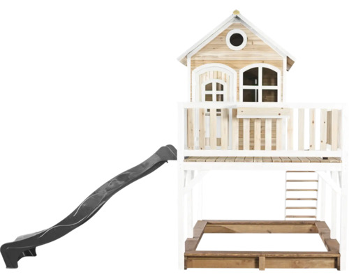 Spielhaus mit Rutsche und Sandkasten für den Garten