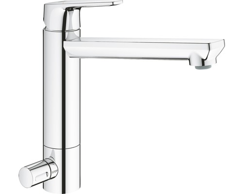 Armatur mit seitlichem Bedienhebel zur Durchflussbegrenzung