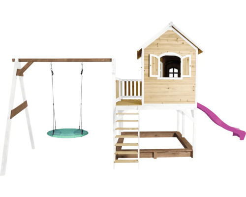 Tour de jeu avec balançoire, échelle d''escalade et toboggan pour le jardin