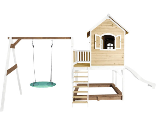 Cabane de jeu avec balançoire et toboggan pour le jardin