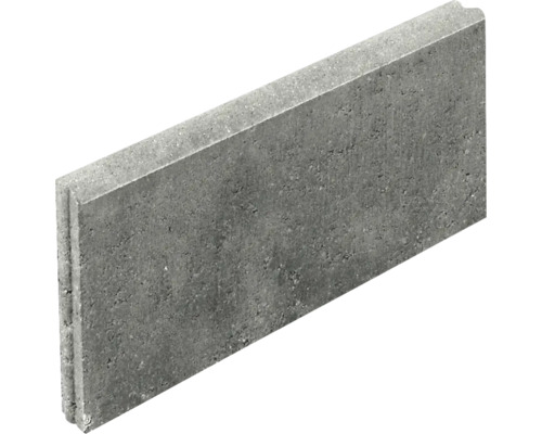 Beton Rasenbordstein grau beidseitig abgerundet 50 x 5 x 25 cm