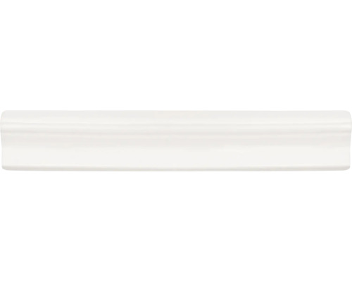 Frise de carrelage M.Poitiers blanc mat 5x30 cm Plinthe blanche