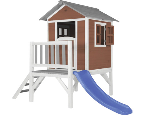 Maisonnette en bois avec toboggan pour le jardin