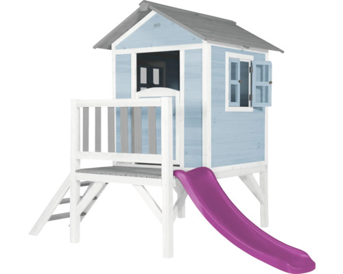 Maisonnette en bois avec toboggan pour le jardin