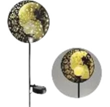 Solarleuchte mit rundem Lampenschirm und Erdspieß