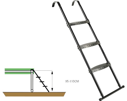 échelle de piscine à quatre marches et instructions de montage