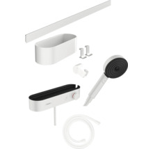 Hansgrohe AddStoris Brausegarnitur mit Brausestange, Ablage, Brauseschlauch und Handbrause