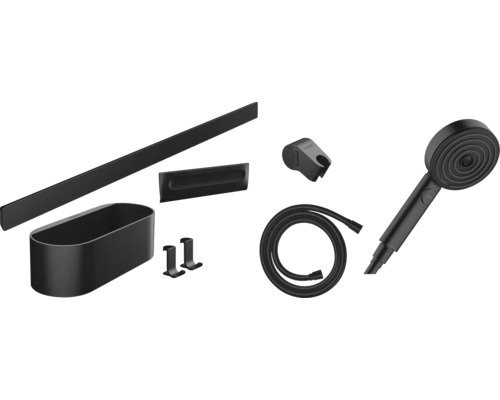 Kit douchette hansgrohe WallStoris y compris flexible de douche 1600 mm noir mat 24291670 Kit douchette hansgrohe WallStoris y compris flexible de douche 1600 mm noir mat 24291670