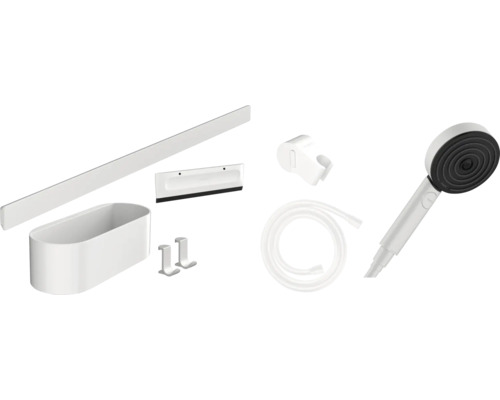 Kit douchette hansgrohe WallStoris blanc mat y compris flexible de douche 1600 mm 24291700 Kit douchette hansgrohe WallStoris blanc mat y compris flexible de douche 1600 mm 24291700