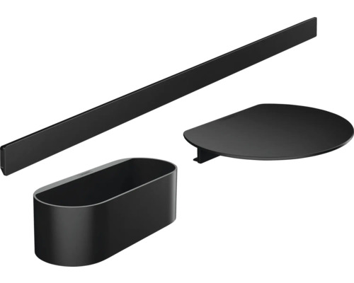 Badset Badewannenset hansgrohe WallStoris schwarz matt 27966670