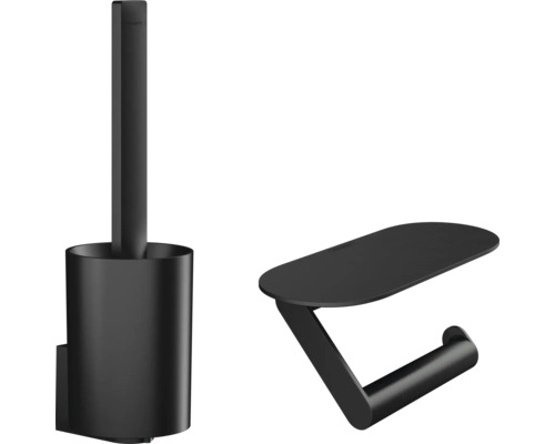 Badset Toilettenset hansgrohe WallStoris schwarz matt 27969670