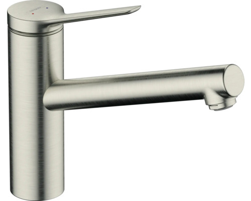 Waschtischarmatur in gebürstetem Nickel
