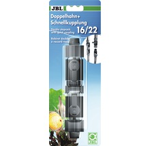 JBL Double robinet plus raccord rapide 16/22 pour aquariums