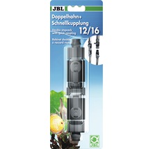 JBL Robinet double avec raccord rapide 12/16 pour aquariums