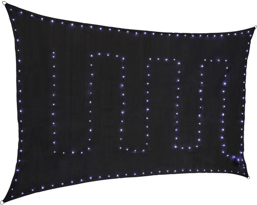PeddyShiel Vierecksonnensegel 2,0 x 3,0 m, mit LED Beleuchtung, HDPE wind- und wasserdurchlässig, dunkelgrau PeddyShiel Vierecksonnensegel 2,0 x 3,0 m, mit LED Beleuchtung, HDPE wind- und wasserdurchlässig, dunkelgrau