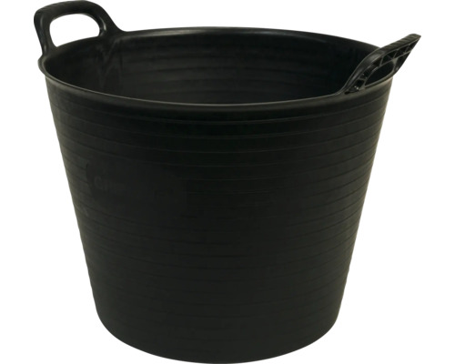 Schwarzer Mörtelkübel mit zwei Griffen