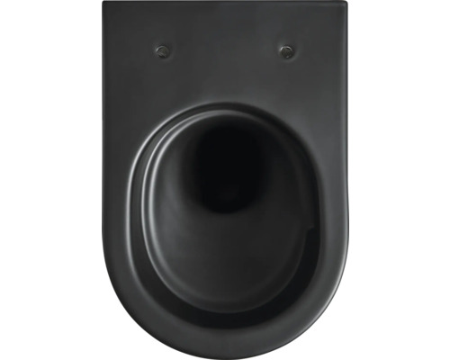 WC suspendu à fond creux en céramique, vue de dessus