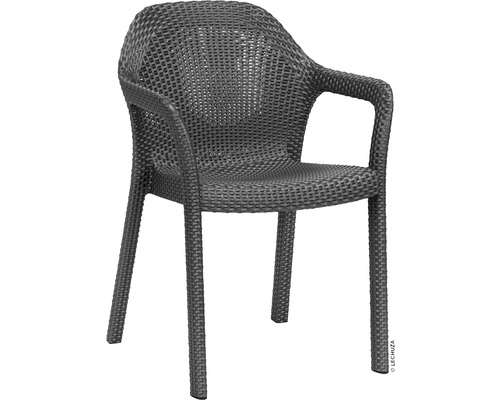 Chaise empilable Lechuza en plastique granit