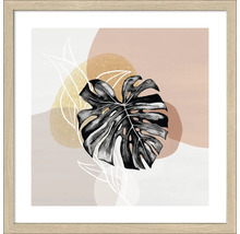 Gerahmtes Bild mit Monstera Blatt Motiv