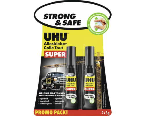 UHU Alleskleber Super Strong & Safe 2 x 3 g