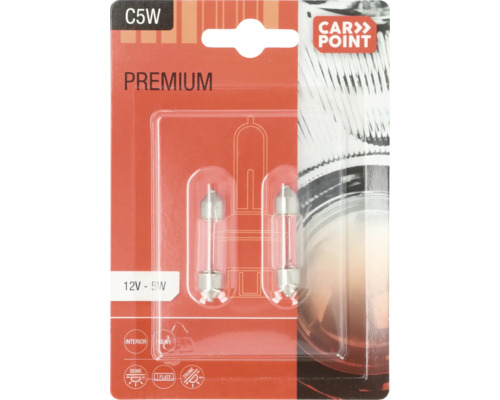Ampoules de voiture Carpoint Premium 12V type d'ampoules C5W paquet = 2 pces