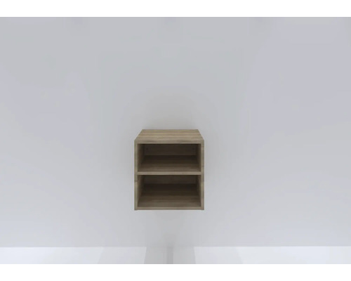 Étagère murale couleur bois à deux compartiments