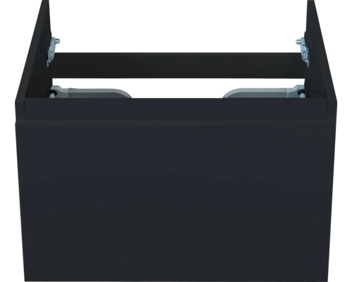 Meuble sous-vasque Sanox Frozen couleur de façade noir mat 60 x 40 x 45 cm Meuble sous-lavabo pour salle de bains