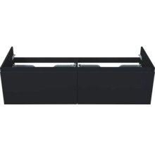 Meuble sous-lavabo noir avec deux tiroirs