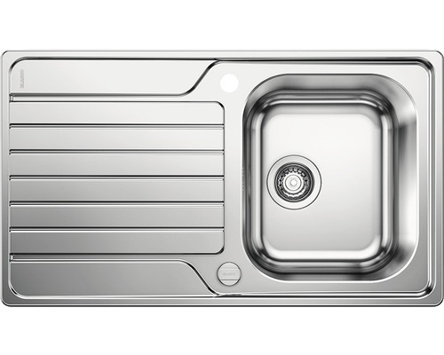 Évier Blanco DINAS 45 S lxp 860x500 mm acier inoxydable finition brossée 523378 Évier en acier inoxydable avec égouttoir