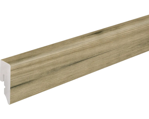 SKANDOR Sockelleiste PVC KU048L Eiche 2-Stab FOEI510 15 x 38,5 x 2400 mm Sockelleiste mit Holzdekor