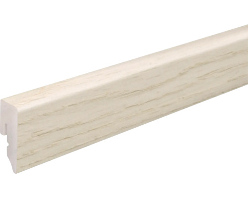 Sockelleiste PVC Steam White KU048L 15x39x2400 mm Sockelleiste mit Holzstruktur