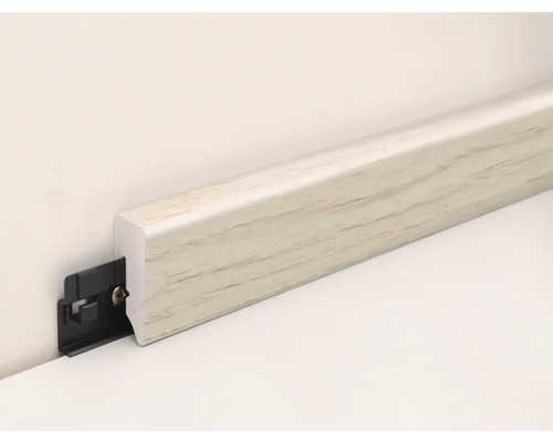 Sockelleiste mit Befestigungsclip für die Wandmontage