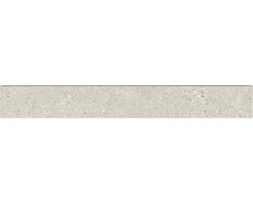 Plinthe de carrelage Manhattan silver 8x60 cm Dalle de terrasse en béton gris clair
