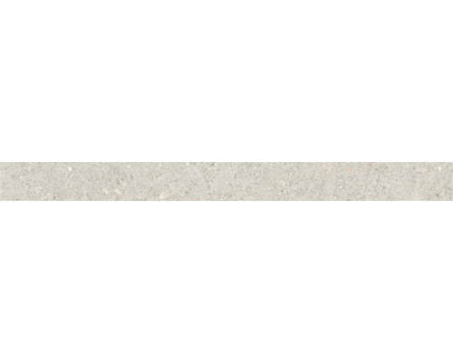 Plinthe de carrelage Manhattan silver 8x90 cm Gros plan d''un carreau de sol avec une texture mouchetée