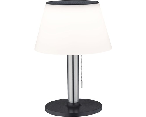 Lampe de table avec interrupteur à tirette, fonction solaire et abat-jour