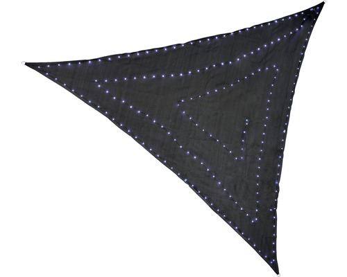 Voile d''ombrage triangulaire avec lumières intégrées pour l''extérieur