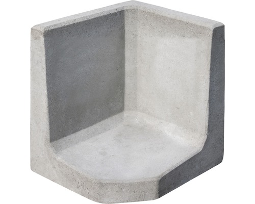 L-Stein Eck Winkelstein grau 50 x 7 x 50 cm Fusstiefe = 50 cm