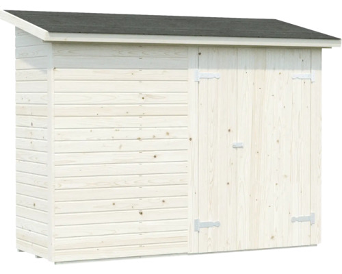 Abri de jardin en bois avec une entrée