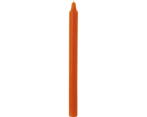 Bougie longue givrée 22x275 mm orange Bougie pilier orange