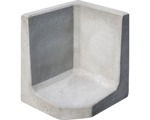 L-Stein Eck Winkelstein grau 50 x 7 x 60 cm Fusstiefe = 50 cm