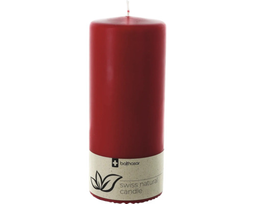 Bougie cylindrique Natural 60x120 mm rouge