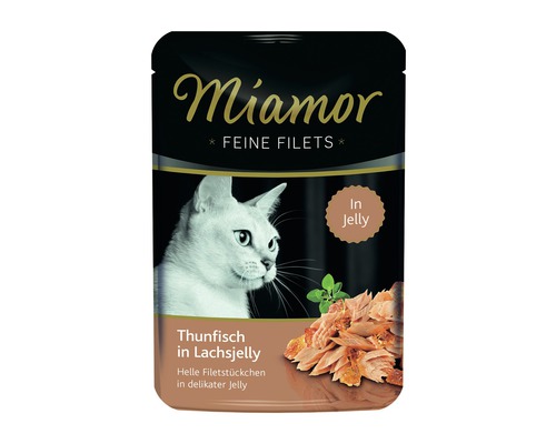 Nourriture pour chats Miamor filets fins de thon et gelée au saumon 100 g